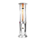 Image of Paragon Illume Round Flame Tower Heater with Remote Control, 82.5”, 32,000 BTU Patio Heater Paragon-Outdoor Silver 