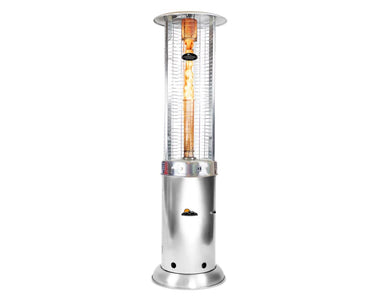 Paragon Shine Round Flame Tower Heater, 82.5”, 32,000 BTU Patio Heater Paragon-Outdoor Silver 
