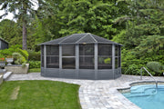 Image of Penguin™ Sunroom Kit Gray/Tan with Metal Roof - 12' x 12' / 12' x 15' Solarium Gazebo Penguin 