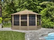 Image of Penguin™ Sunroom Kit Gray/Tan with Metal Roof - 12' x 12' / 12' x 15' Solarium Gazebo Penguin 