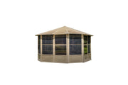 Image of Penguin™ Sunroom Kit Gray/Tan with Metal Roof - 12' x 12' / 12' x 15' Solarium Gazebo Penguin Tan 12x12 