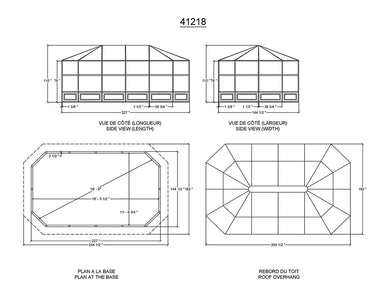 Penguin™ Sunroom Kit Gray/Tan with Polycarbonate Roof 12' x 18' Solarium Gazebo Penguin 