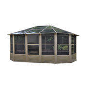 Image of Penguin™ Sunroom Kit Gray/Tan with Polycarbonate Roof - The Better Backyard