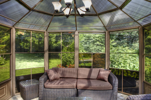 Penguin™ Sunroom Kit Gray/Tan with Polycarbonate Roof - The Better Backyard