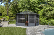 Image of Penguin™ Sunroom Kit Gray/Tan with Polycarbonate Roof - The Better Backyard