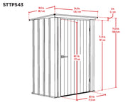 Image of Scotts 4x3 Garden Storage Cabinet, Green Shed Scotts 