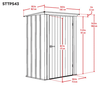 Scotts 4x3 Garden Storage Cabinet, Green Shed Scotts 