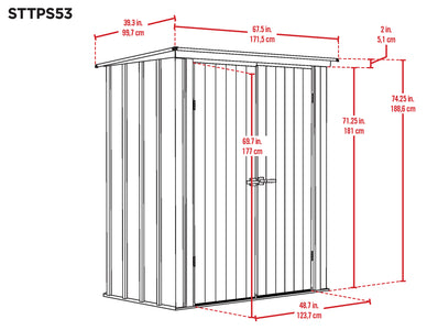 Scotts 5x3 Garden Storage Cabinet, Green Shed Scotts 