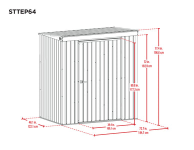 Scotts 6x4 Garden Storage Shed, Green Shed Scotts 