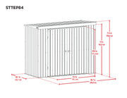 Image of Scotts 8x4 Garden Storage Shed, Green Shed Scotts 