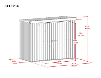 Scotts 8x4 Garden Storage Shed, Green Shed Scotts 