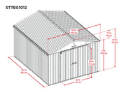 Image of Scotts Lawn Care 10x12 Storage Shed, Green Shed Scotts 