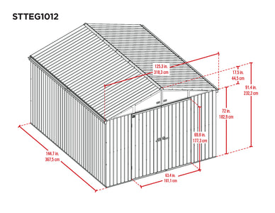 Scotts Lawn Care 10x12 Storage Shed, Green Shed Scotts 