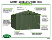 Image of Scotts Lawn Care 10x12 Storage Shed, Green Shed Scotts 