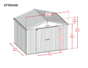 Image of Scotts Lawn Care 10x8 Storage Shed, Green Shed Scotts 