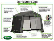 Image of Scotts Storage Shed 10 X 10 X 8 Green Peak Shed Scotts 