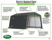 Image of Scotts Storage Shed 10 X 15 X 8 Green Peak Shed Scotts 