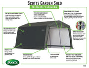 Image of Scotts Storage Shed 10 X 15 X 8 Green Peak Shed Scotts 