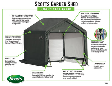 Scotts Storage Shed 6 X 6 X 6 Green Peak Shed Scotts 