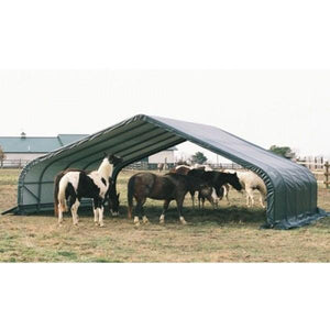 Shelter Logic 20x22x10 Peak Style Run-In Custom Shelters - The Better Backyard