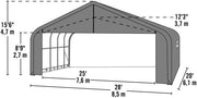 Image of Shelter Logic 20x28x16 Sheltercoat  Custom Shelters - The Better Backyard