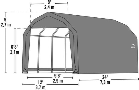 Shelter Logic 24x12x9 Barn Shelter - The Better Backyard
