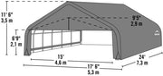 Image of Shelter Logic 24x18x11 Peak Style Shelter - The Better Backyard