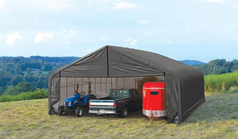 Shelter Logic 24x28x16 Sheltercoat  Custom Shelters - The Better Backyard