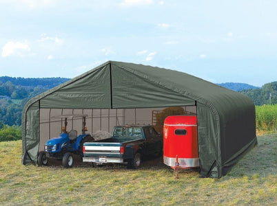 Shelter Logic 24x28x16 Sheltercoat  Custom Shelters - The Better Backyard