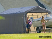 Image of Shelter Logic 28x12x8  Peak Style Shelter - The Better Backyard