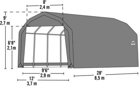 Shelter Logic 28x12x9 Barn Shelter - The Better Backyard