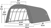 Image of Shelter Logic 28x13x10 Round Style Shelter - The Better Backyard