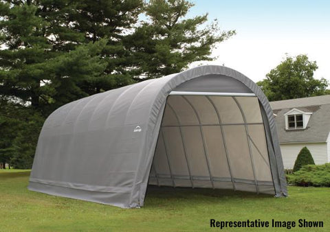 Image of Shelter Logic 28x15x12 Round Style Shelter - The Better Backyard