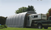 Image of Shelter Logic 28x15x12 Round Style Shelter - The Better Backyard