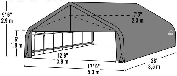 Shelter Logic 28x18x9 Peak Style Shelters - The Better Backyard