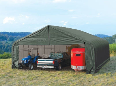 Shelter Logic 28x28x20 Sheltercoat  Custom Shelters - The Better Backyard