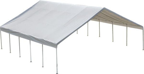 Image of Shelter Logic 30x30x13 Frame White Cover FR Rated Canopy - The Better Backyard