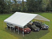 Image of Shelter Logic 30x30x13 Frame White Cover FR Rated Canopy - The Better Backyard