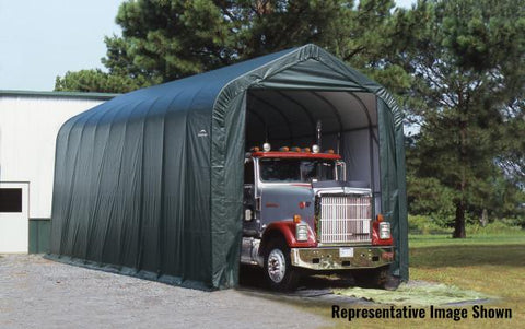 Image of Shelter Logic 40x16x16 Cover Peak Style Shelter - The Better Backyard