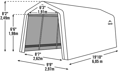 ShelterLogic AutoShelter 10 x 20 ft. Garage ShelterLogic 