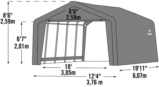 ShelterLogic Garage-in-a-Box 12 x 20 ft. Garage ShelterLogic 