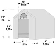 Image of ShelterLogic GrowIT 6 x 4 x 6 ft 6 in. Translucent Backyard Greenhouse Greenhouses ShelterLogic 