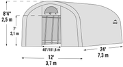 Image of ShelterLogic GrowIT Heavy Duty 12 x 24 ft. Round Greenhouse Greenhouses ShelterLogic 