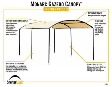 ShelterLogic Monarc Gazebo Canopy Shelter Canopy ShelterLogic 