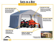 Image of ShelterLogic Shed-in-a-Box 12 x 12 x 8 ft Peak Gray Shed ShelterLogic 