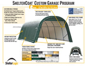 Image of ShelterLogic ShelterCoat 12 x 28 ft. Wind and Snow Rated Garage Round Gray STD Garage ShelterLogic 