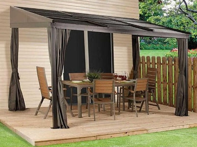 Sojag™ 10x12 Francfort Patio Gazebo Netting and Curtains Included - The Better Backyard