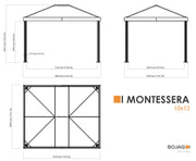 Image of Sojag 10x12 Monteserra Gazebo with Mosquito Netting Gazebo SOJAG 