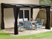 Image of Sojag 10x12 Sutton Wall Gazebo - Netting and Curtains Included Gazebo SOJAG 