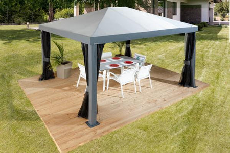Sojag™ 10x12ft Monteserra Grey Gazebo with Mosquito Netting Gazebo SOJAG 